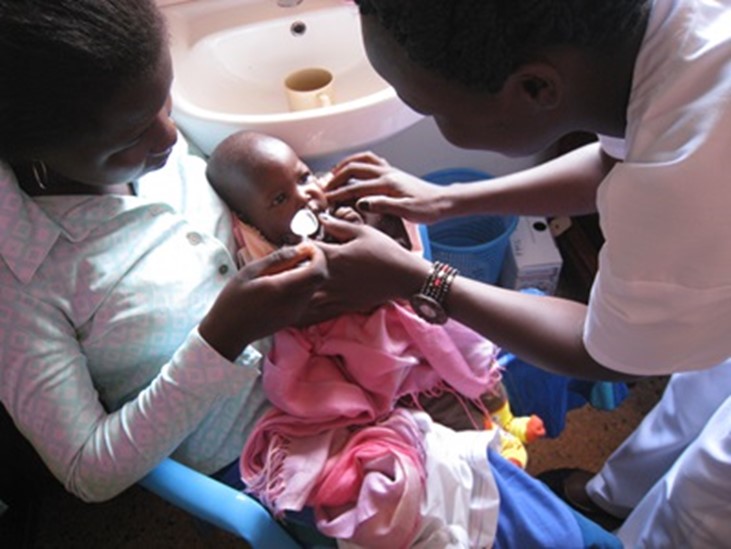 Children being hospitalized for severe anemia.